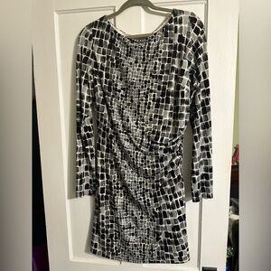 Lauren Ralph Lauren Monochrome Long Sleeve Dress